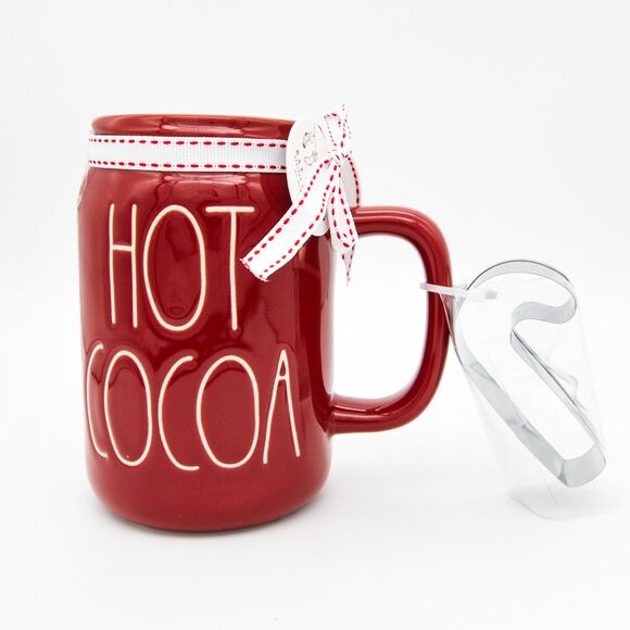 Rae Dunn Christmas Mug – Hot Cocoa Mug with Cookie Cutter Attached 16oz Mug Gift - Picture 1 of 9